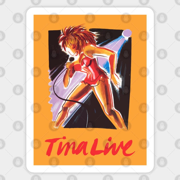 tina turner live retro Magnet by fooballmayfield